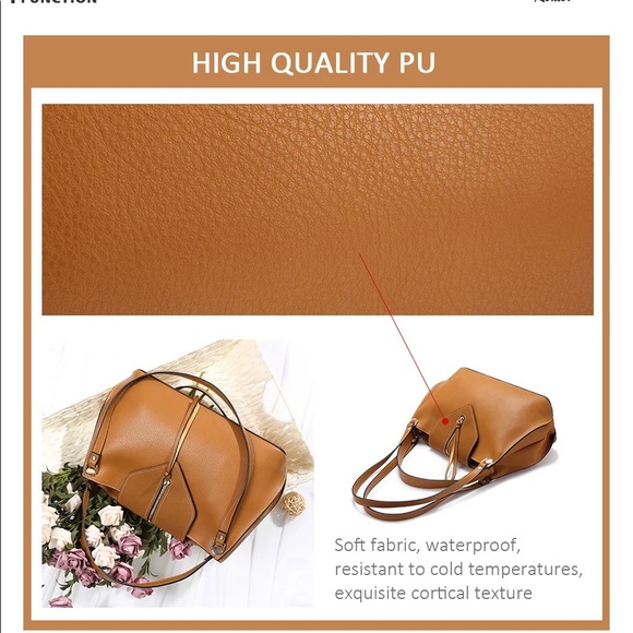 Brown handbag, shoulder bag - Picture 5 of 8